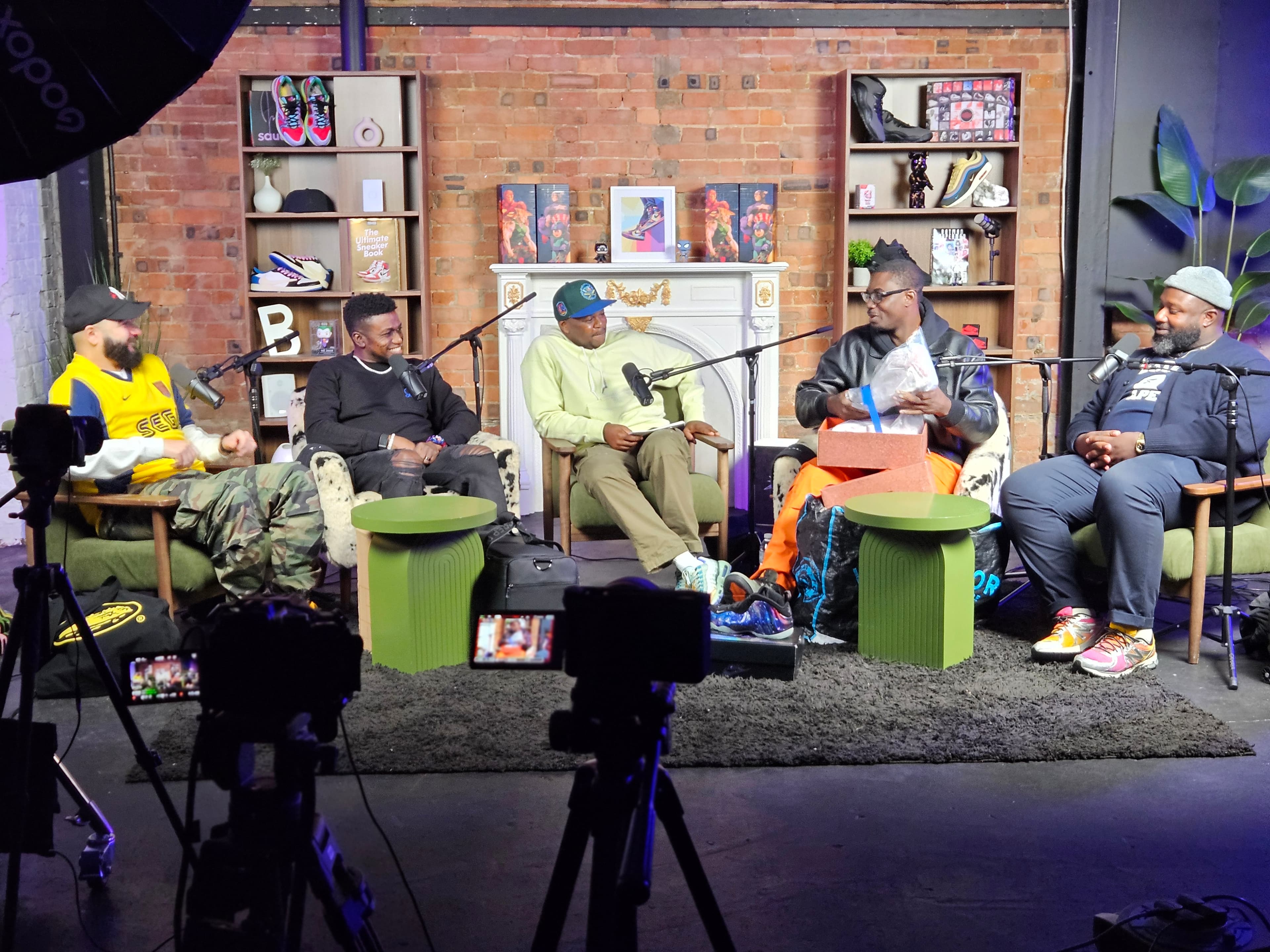 Full set view — panellists in discussion